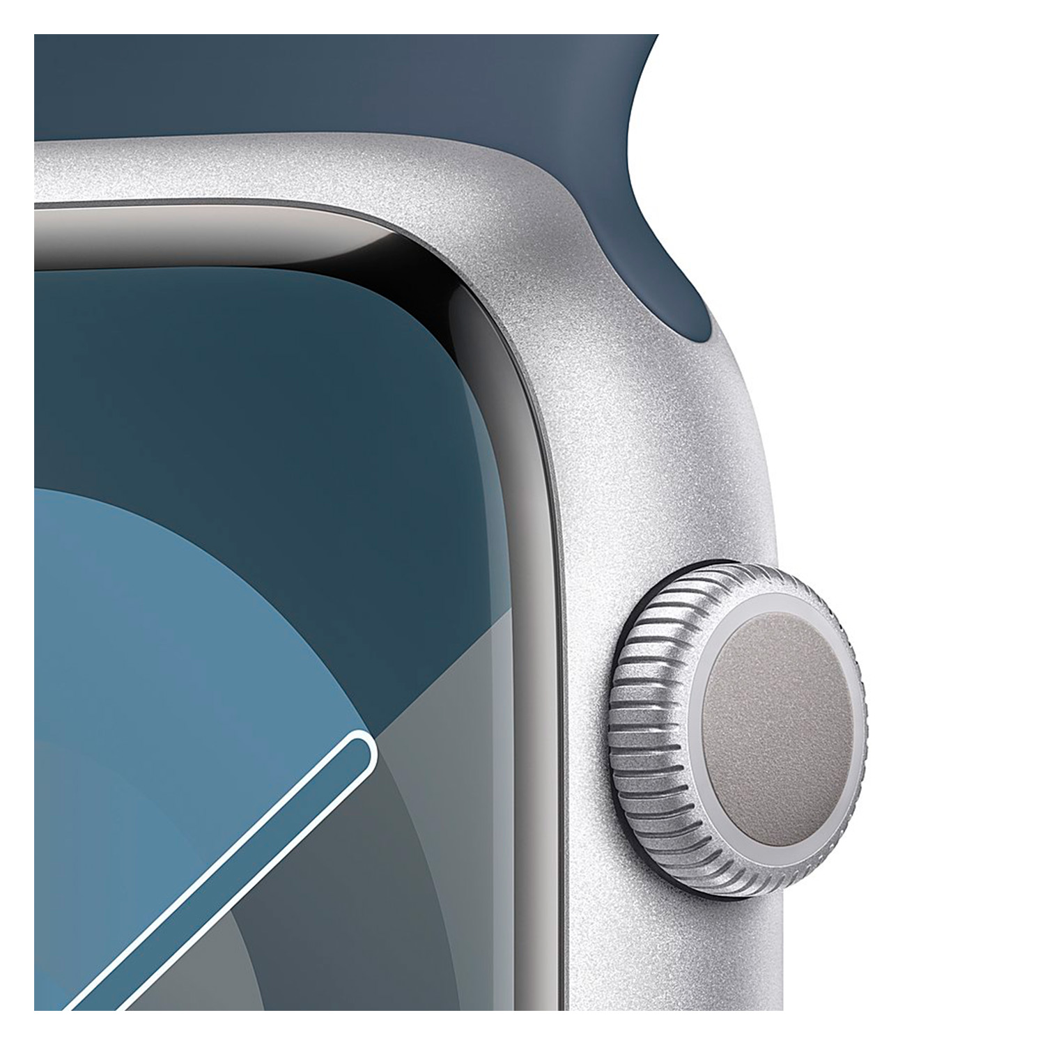 Apple Watch Series 9 MR9E3LL/A Caixa Alumínio 45mm Prata - Esportiva Azul Tempestade