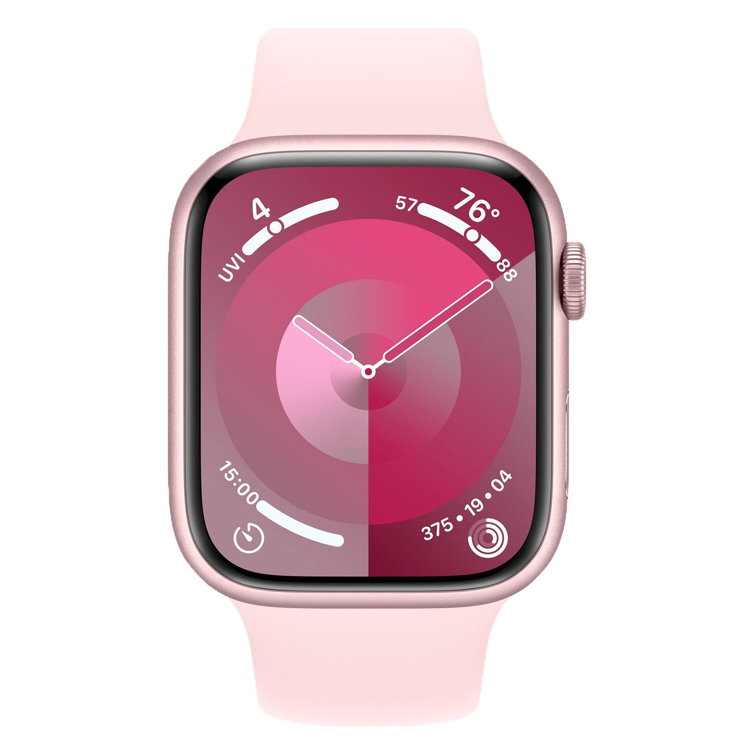 Apple Watch Series 9 MR9H3LL/A Caixa Alumínio 45mm Rosa - Esportiva Rosa M/L
