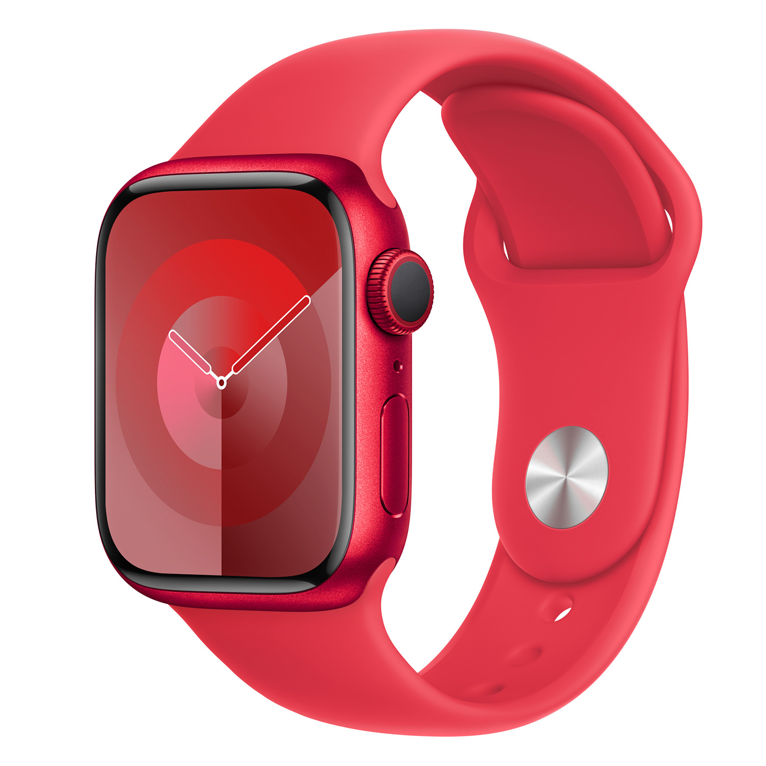 Apple Watch Series 9 MRXG3LL/A Caixa Alumínio 41mm Vermelho - Esportiva Vermelho S/M