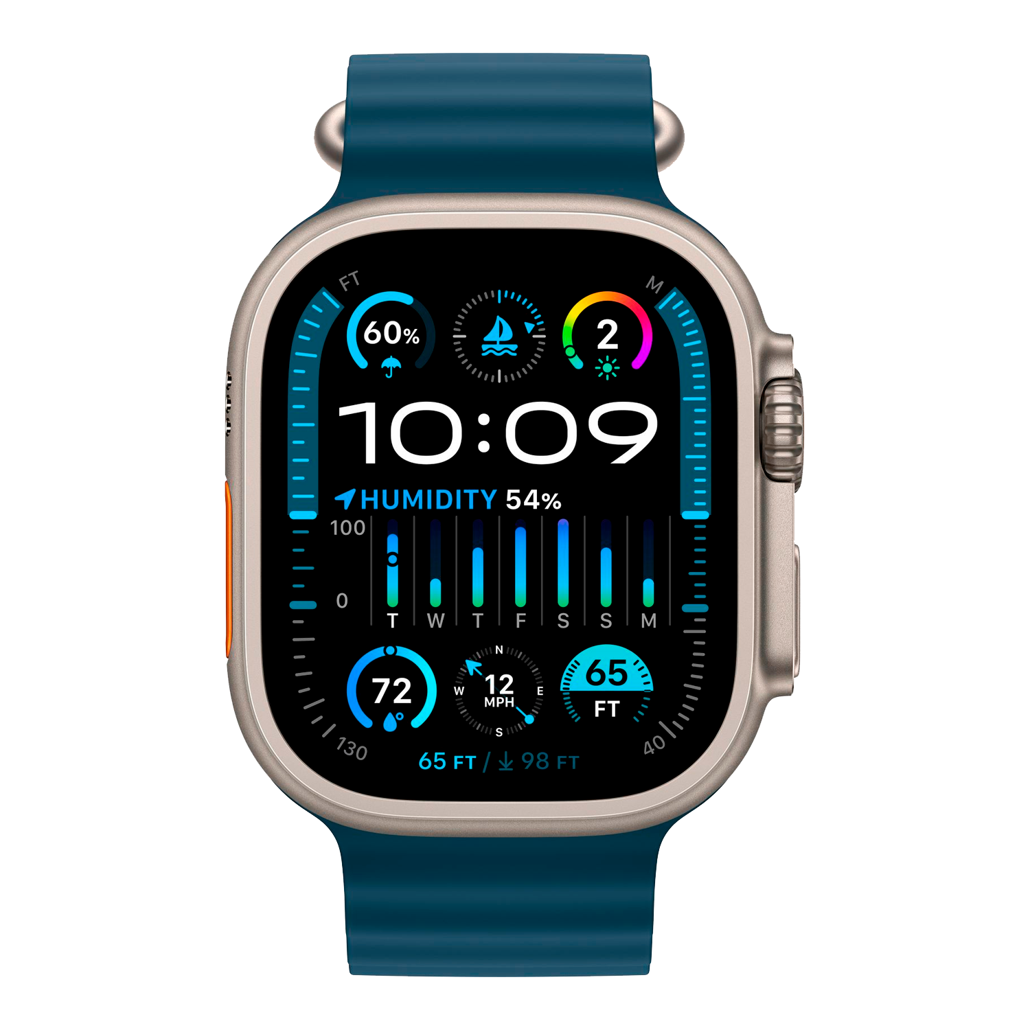 Apple Watch Ultra 2 49 MM/One Size MREJ3LL A2986 GPS + Celular -  Titanium/White Ocean Band na loja Mega Eletro no Paraguai 