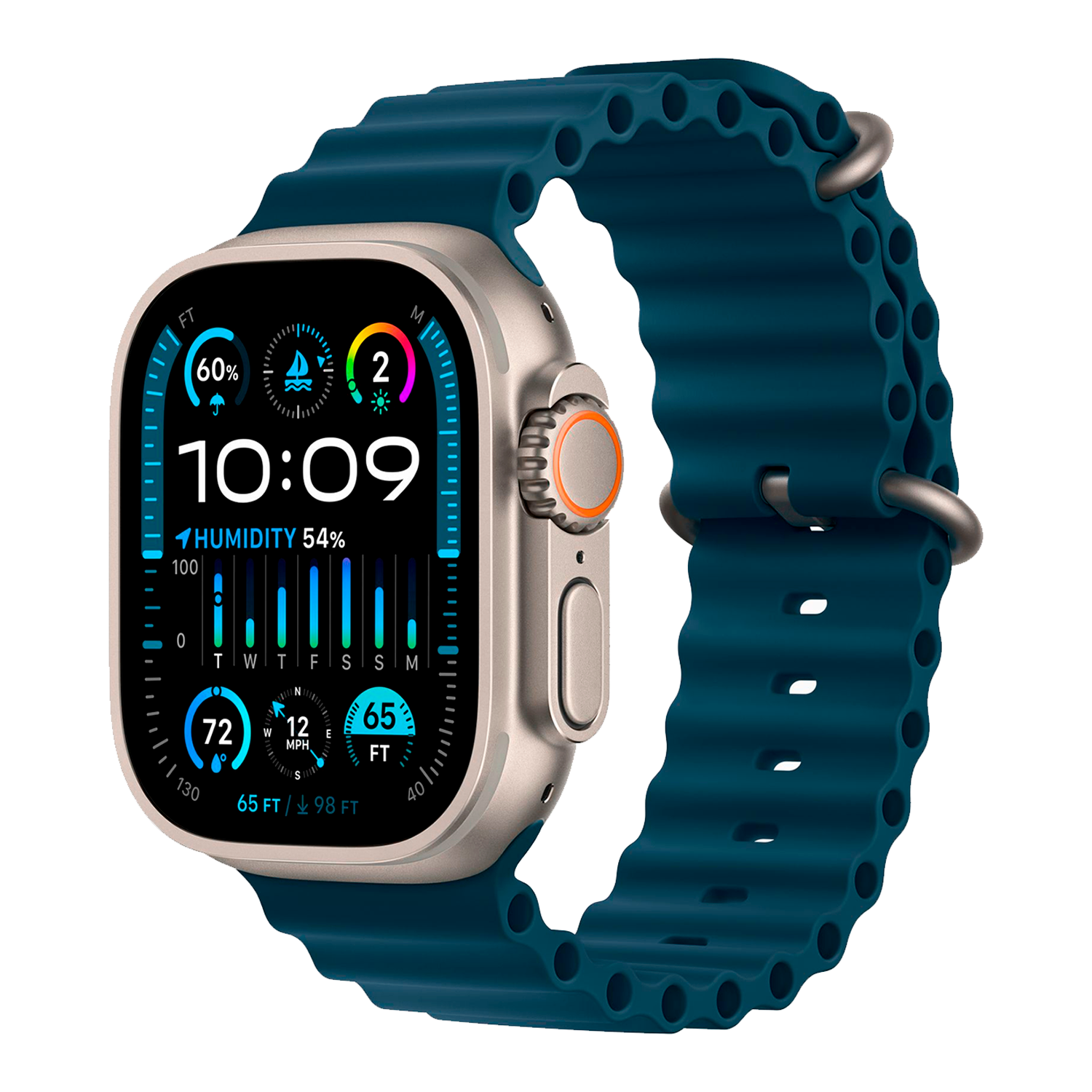 Apple Watch Ultra 2 MREG3LL/A Celular + GPS Caixa Titânio 49mm - Oceano Azul