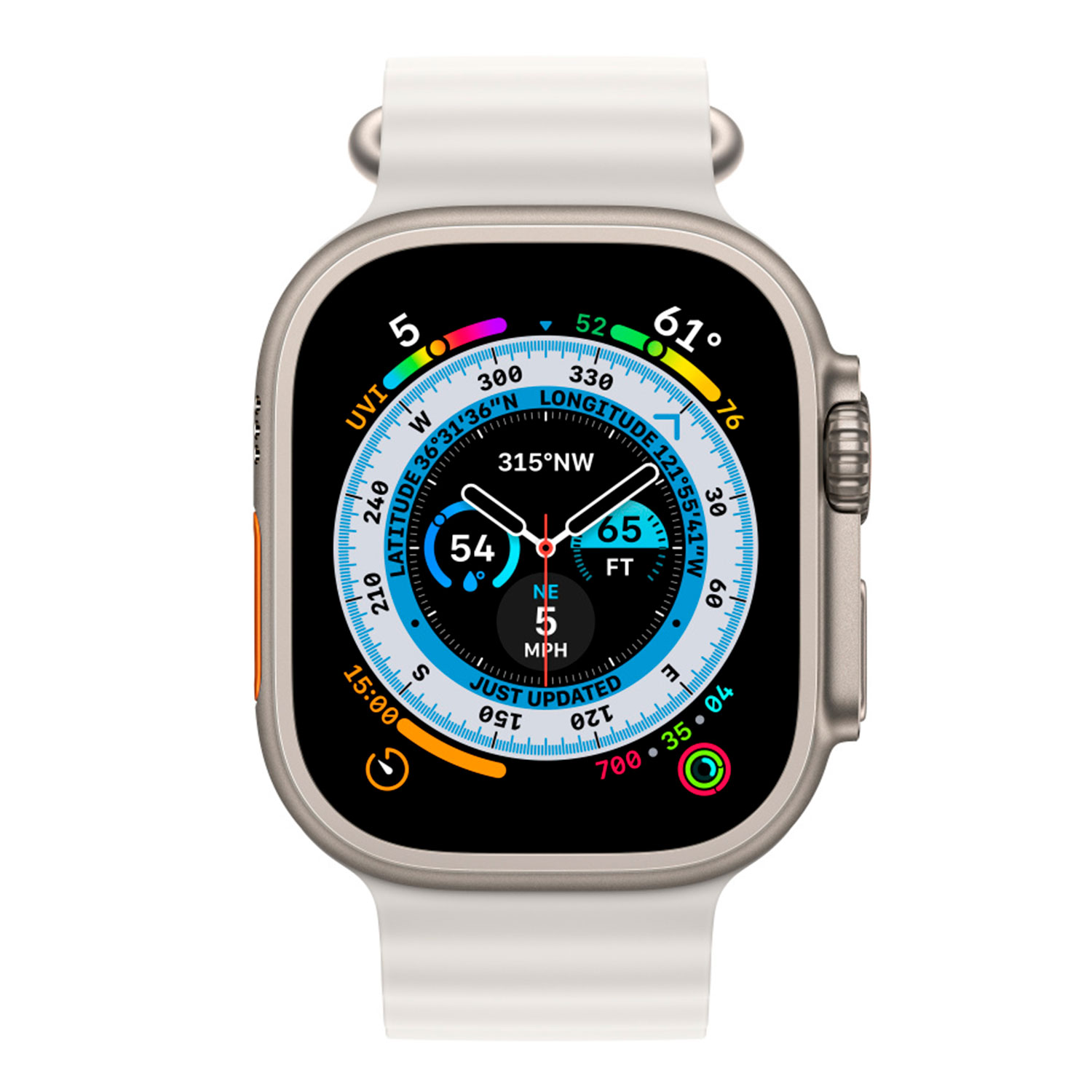 Apple Watch Ultra 2 MREJ3LW/A Celular + GPS Caixa Titânio 49mm - Oceano Branco