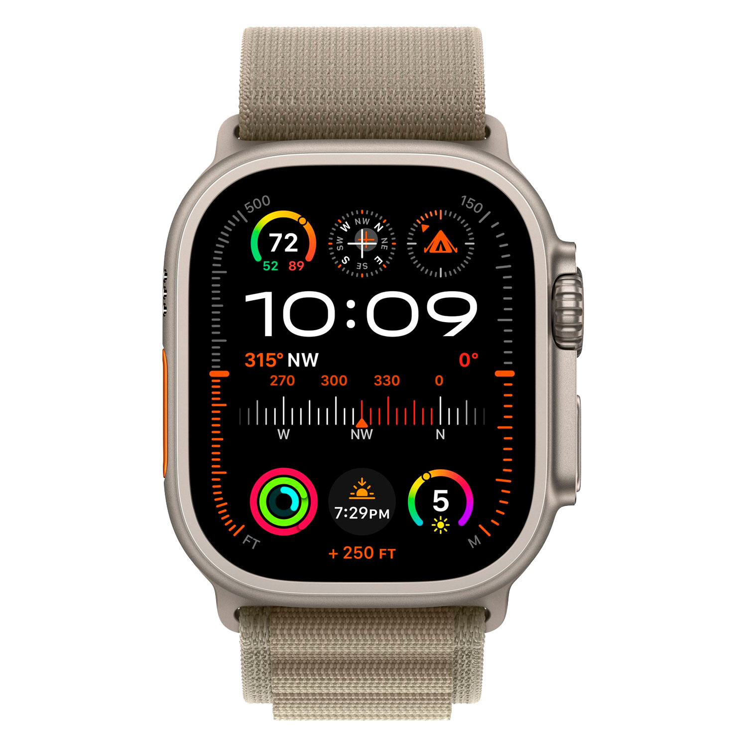 Apple Watch Ultra 2 MREX3LL/A Celular + GPS Caixa Titânio 49mm - Alpine Loop Olivia