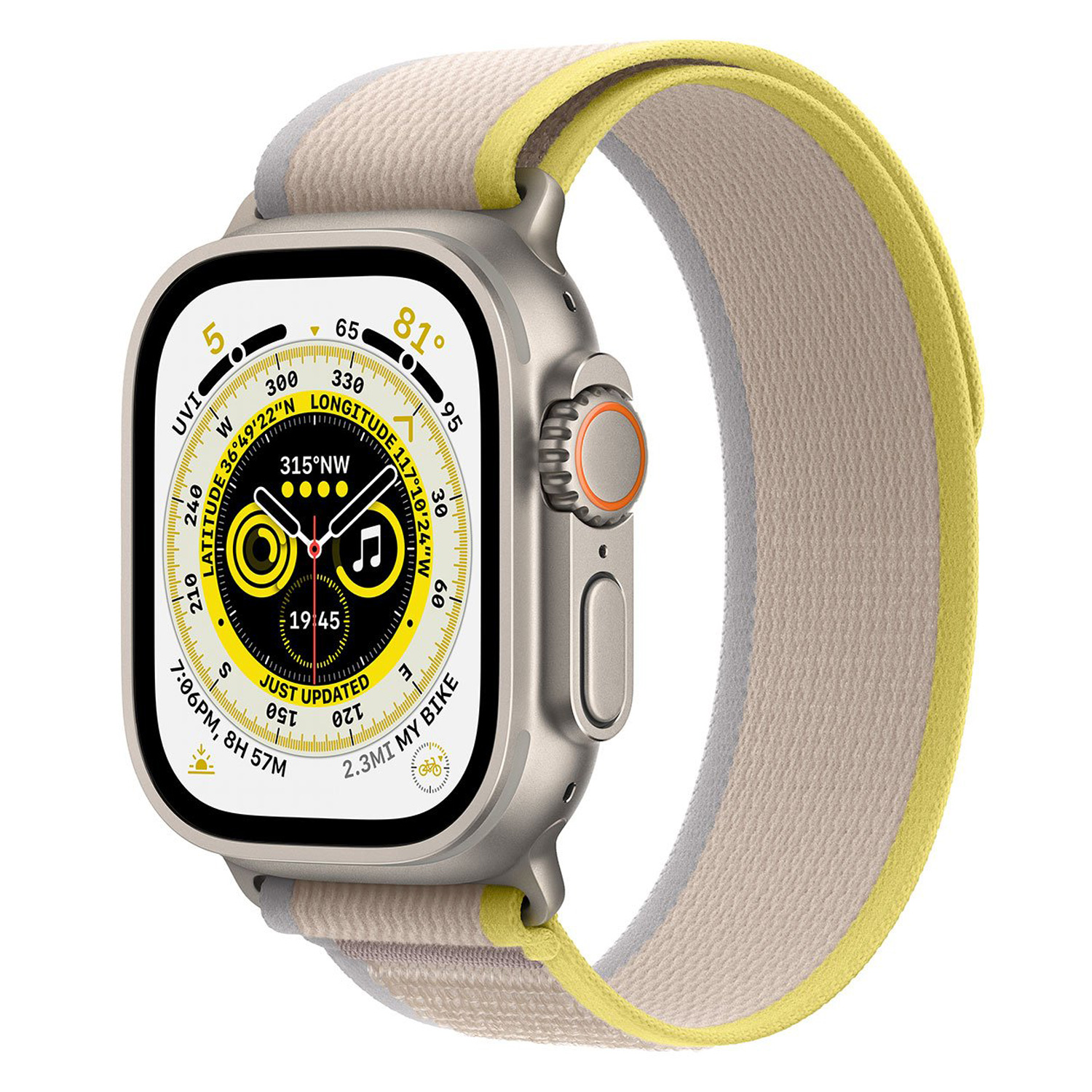 Apple Watch Ultra MQF23LL/A Celular + GPS Caixa Titânio 49mm - Loop Trail Bege