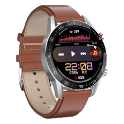 Relógio Blulory Glifo G5 Smart Watch - Prata / Marrom