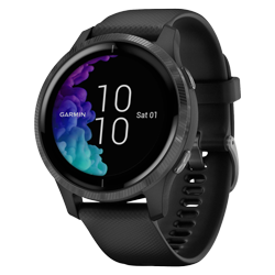 Relógio Smartwatch Garmin Venu 43MM - Fiber Black (010-02173-11)