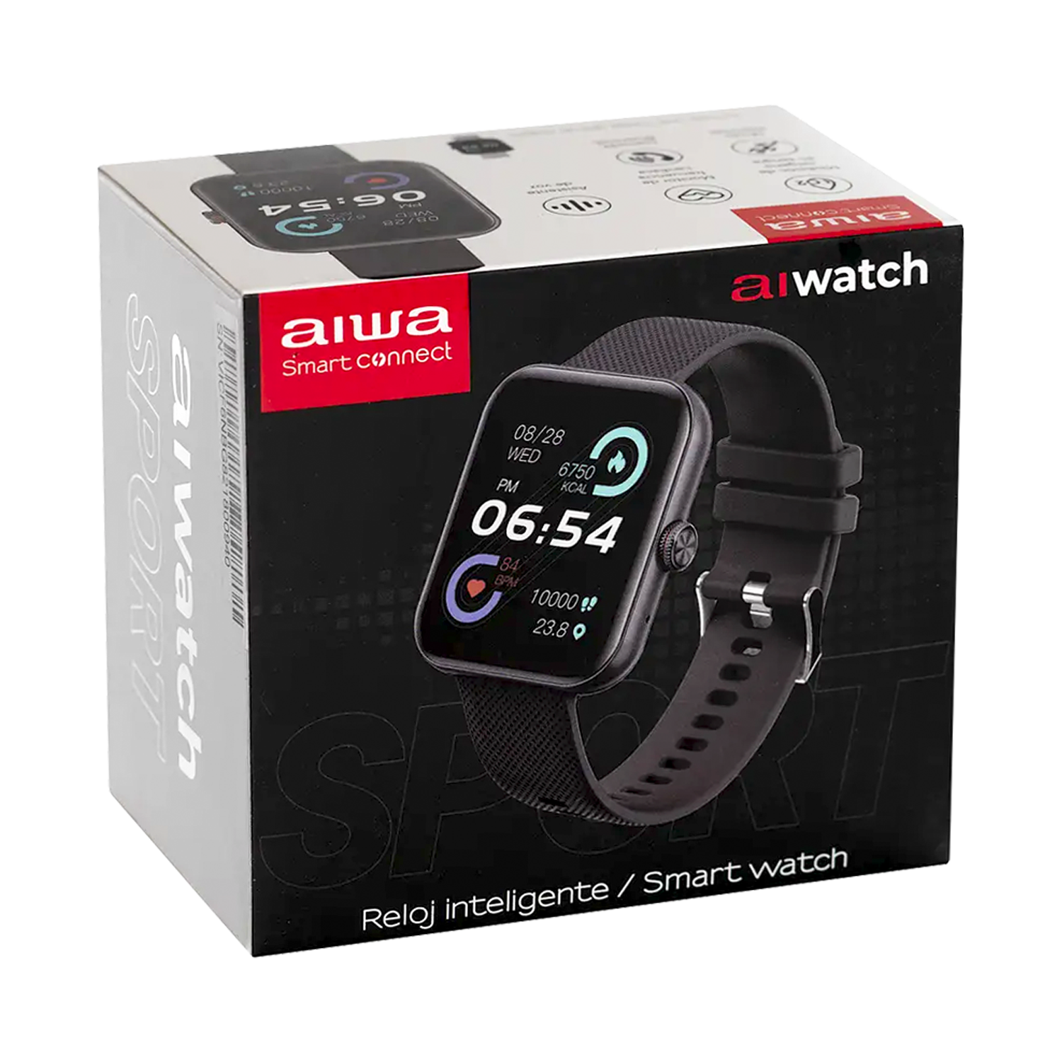 Smartwatch Aiwa Life AWSF6N - Preto