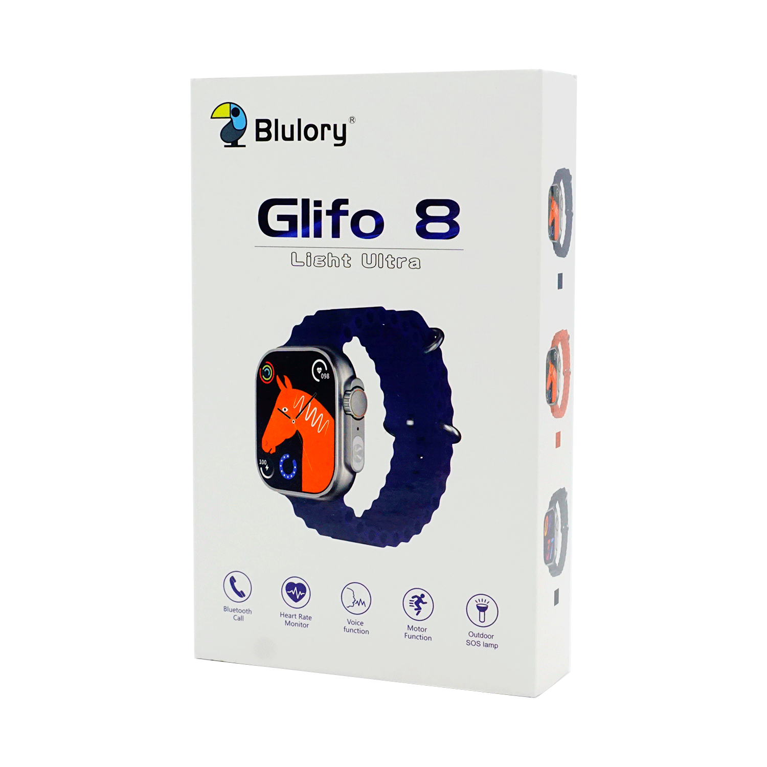 Smartwatch Blulory Glifo 8 Ultra Light 49mm com Lanterna - Azul