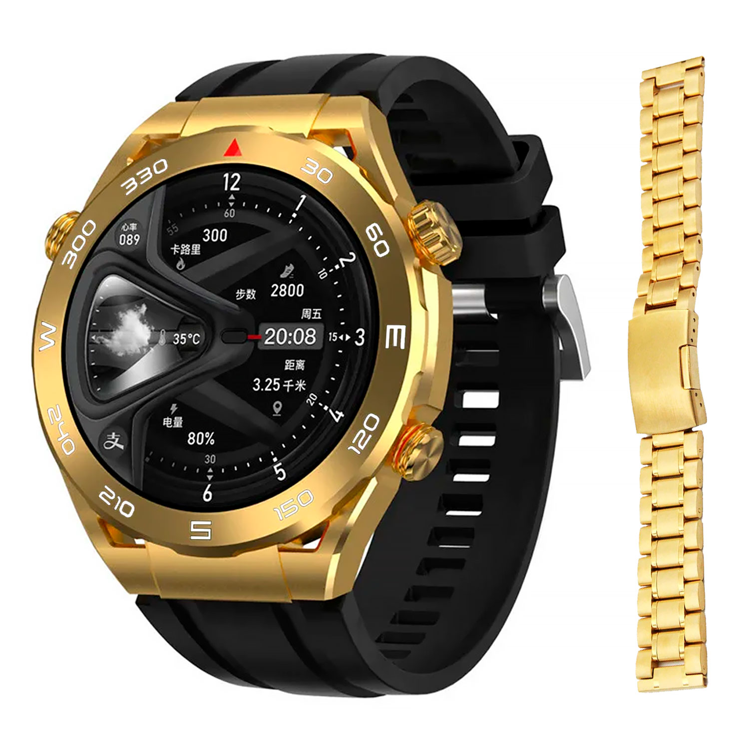 Smartwatch S10 Max Caixa Alumínio 46mm - Dourado