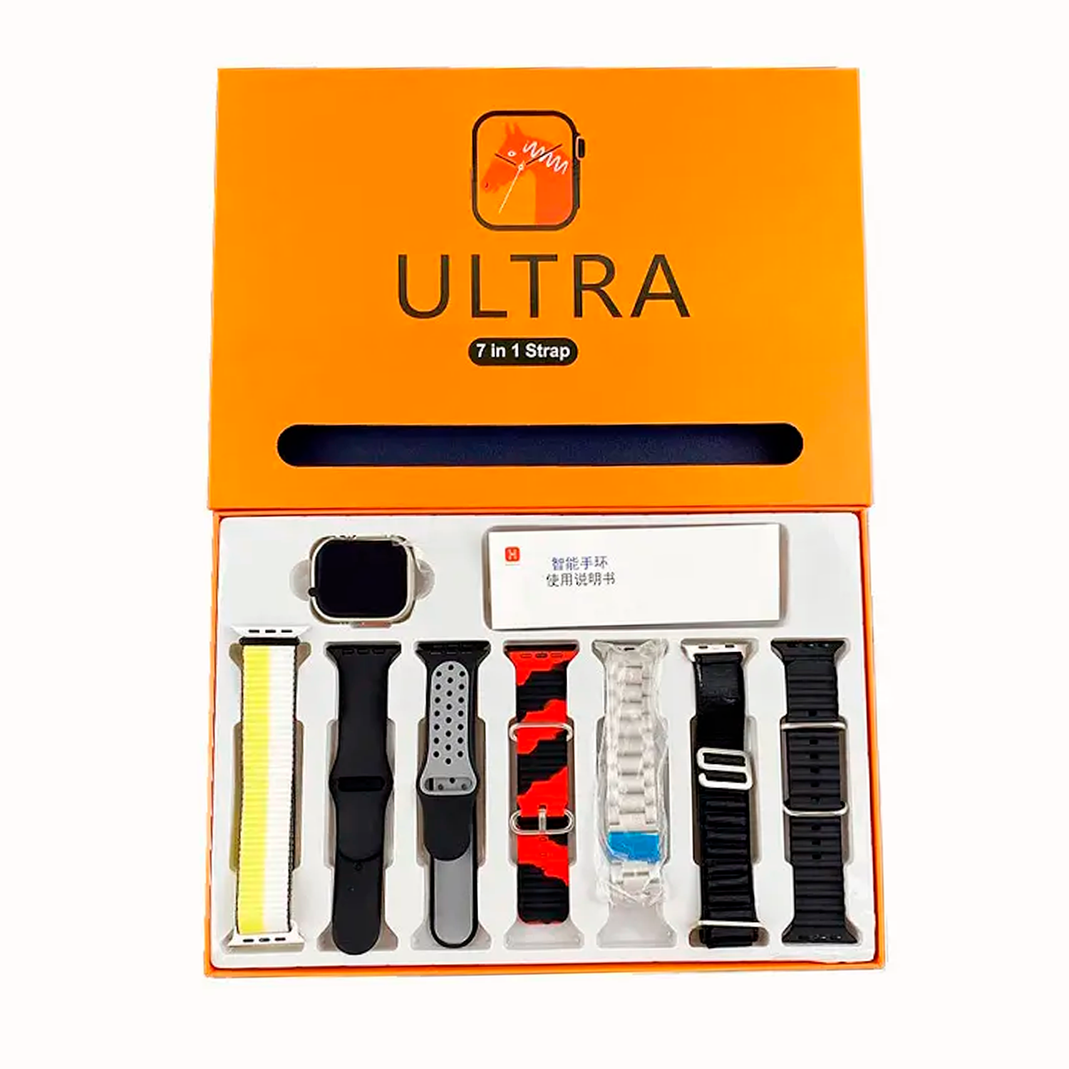 Smartwatch Ultra Strap 7 em 1 - Preto