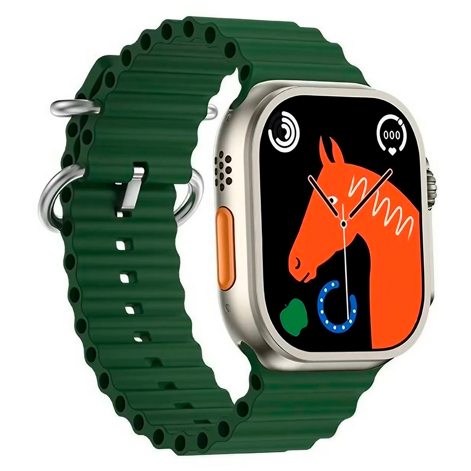 Smartwatch X8 Ultra+ Caixa Titânio 49mm NFC - Verde