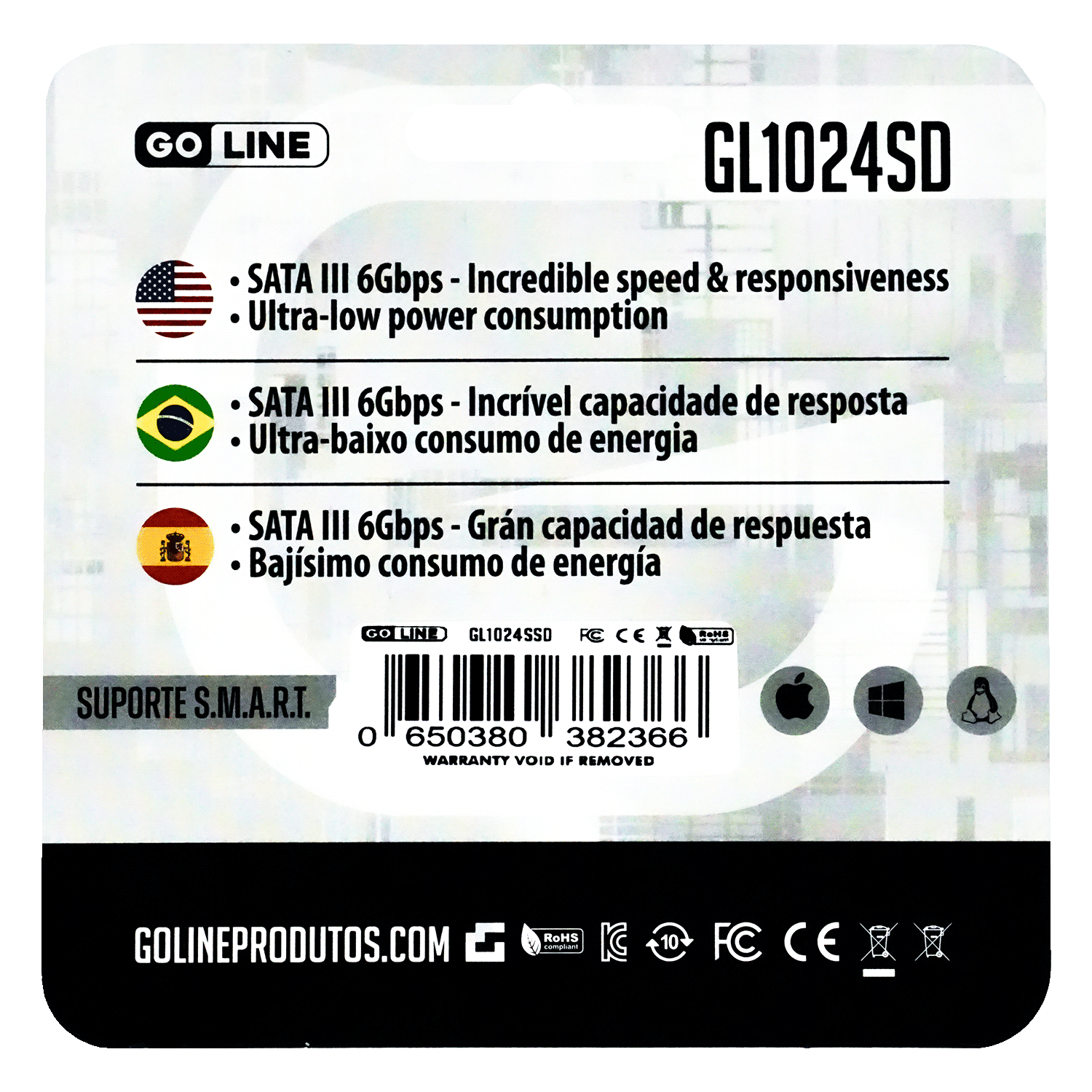 SSD Goline 1TB 2.5" SATA 3 - GL1024SSD