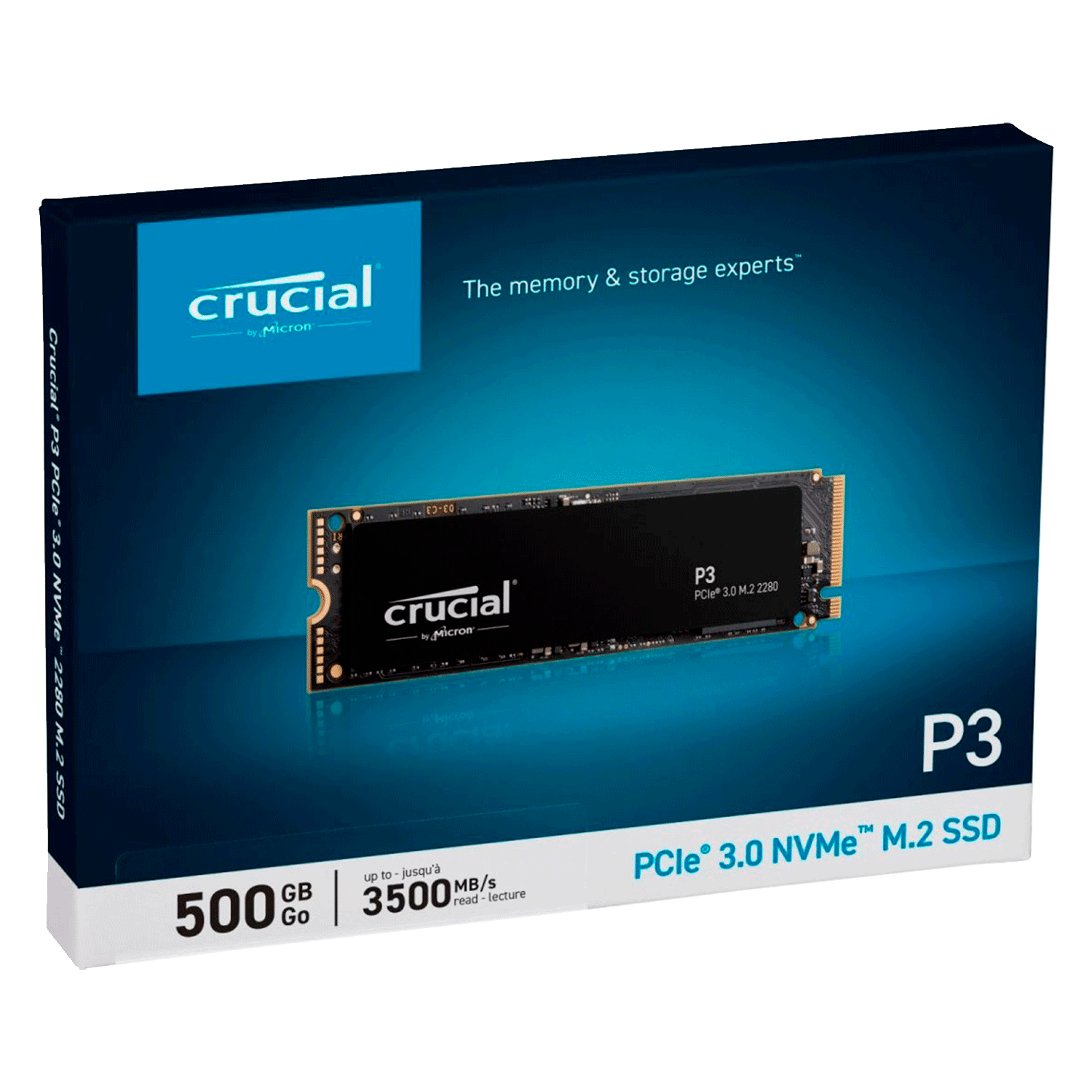 SSD M.2 Crucial P3 500GB NVMe - CT500P3SSD8