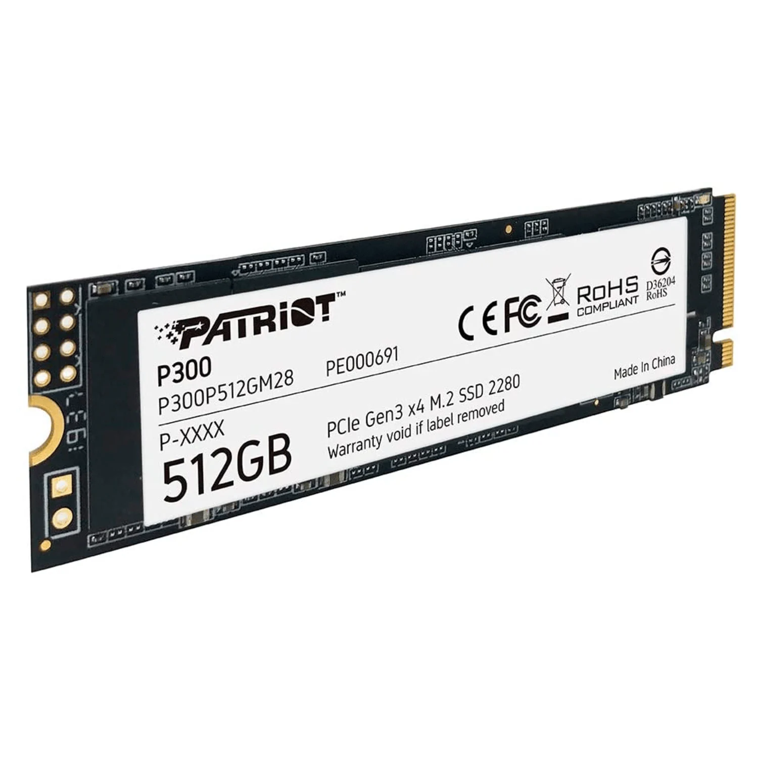 SSD M.2 Patriot P300 512GB NVMe PCIe - P300P512GM28