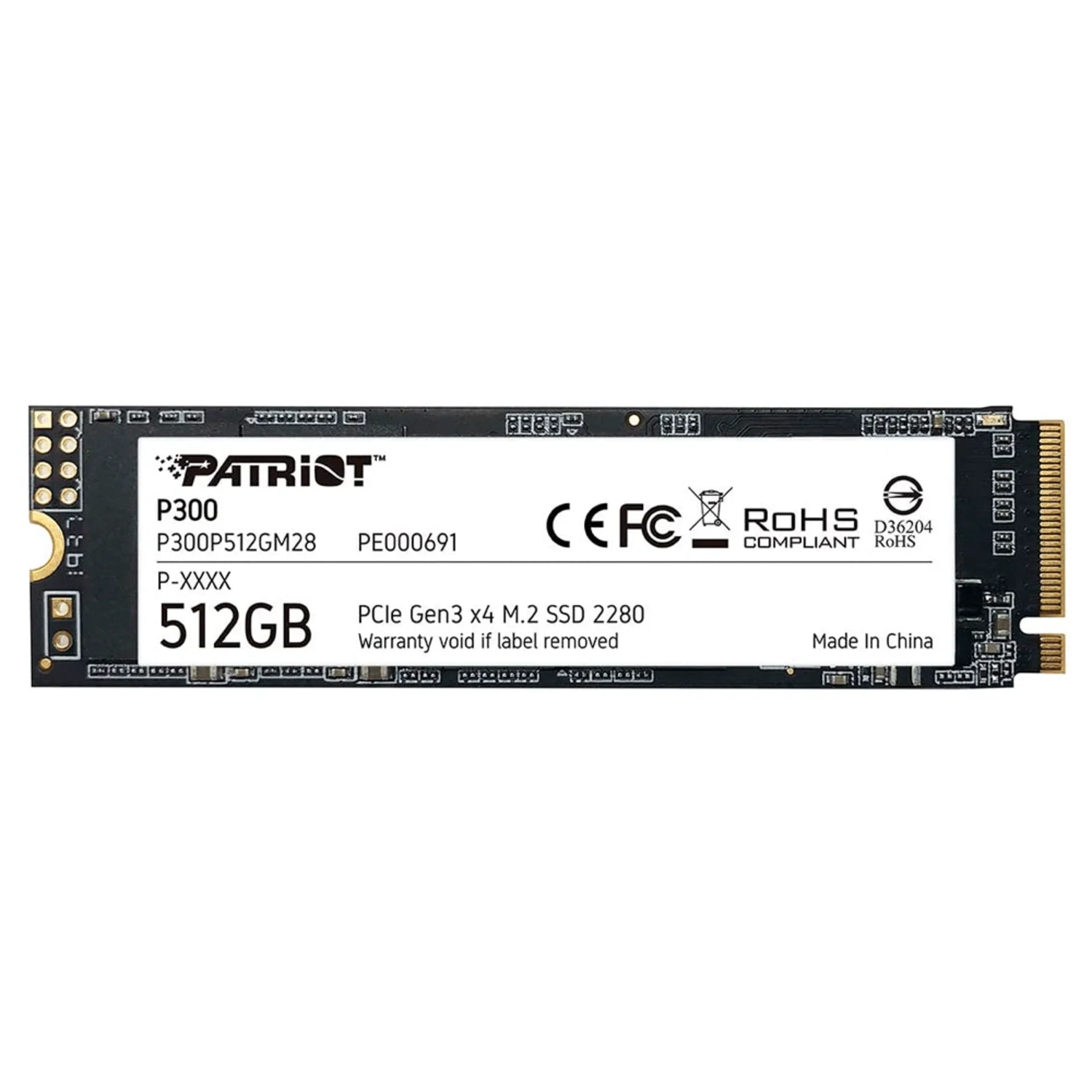 SSD M.2 Patriot P300 512GB NVMe PCIe - P300P512GM28