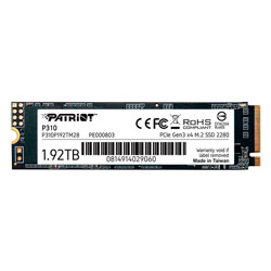 SSD M.2 Patriot P310 1.92TB NVMe PCIe Gen3 - P310P192TM28