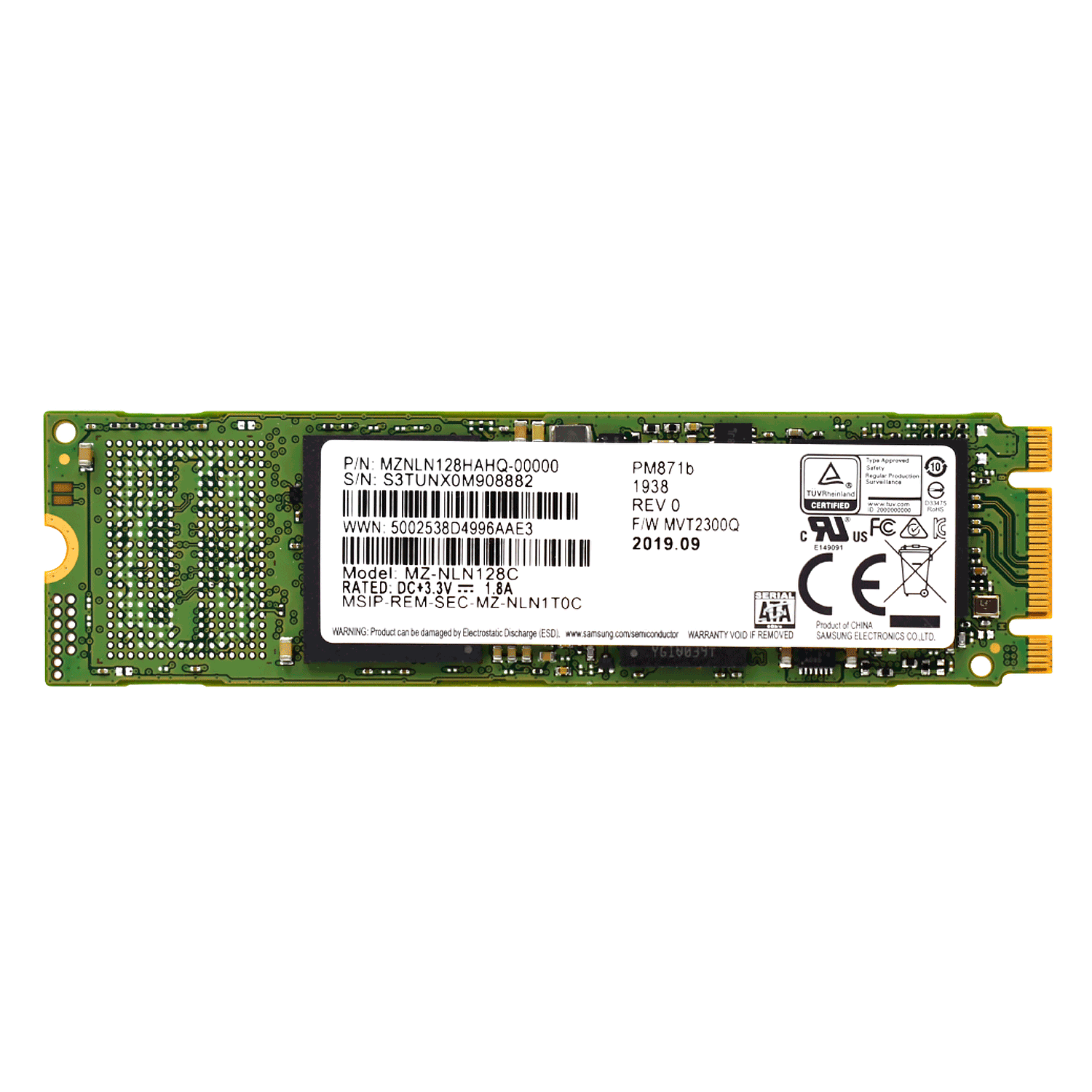 SSD M.2 Samsung PM871B 128GB SATA 3 - OEM NLN128C