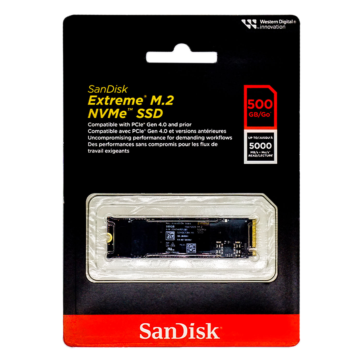SSD M.2 SanDisk 500GB Extreme NVMe PCIe 4.0 - SDSSDX3N-500G-G26