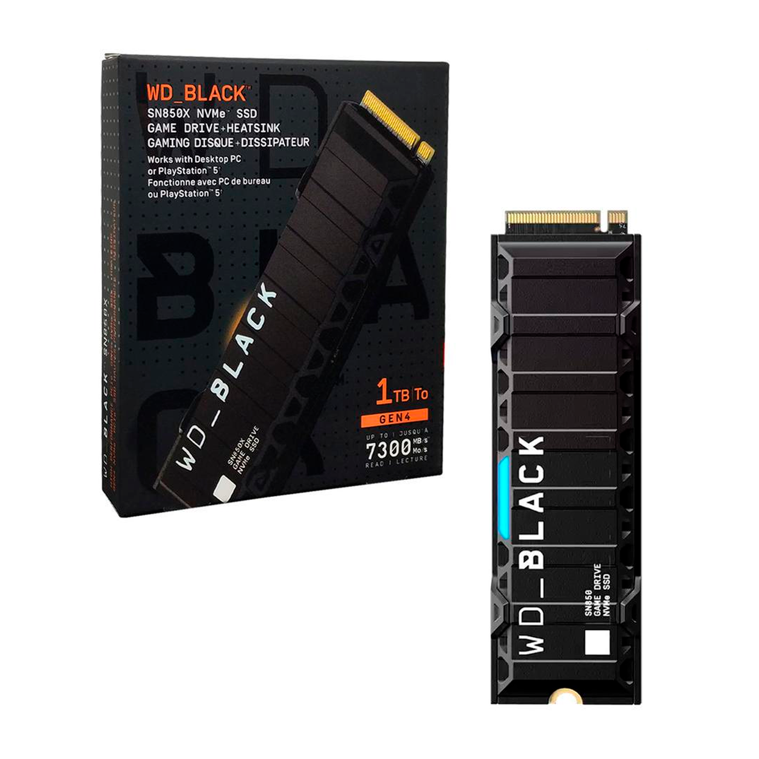 SSD M.2 Western Digital Black SN850X 1TB NVME Gen 4 - WDS100T2XHE

