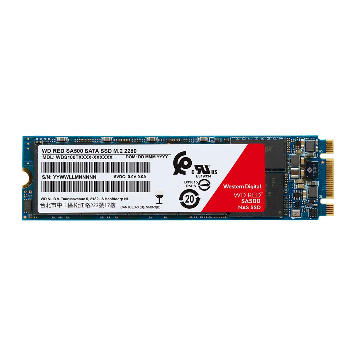 SSD M.2 Western Digital SA500 Red 500GB NVME - WDS500G1R0B
