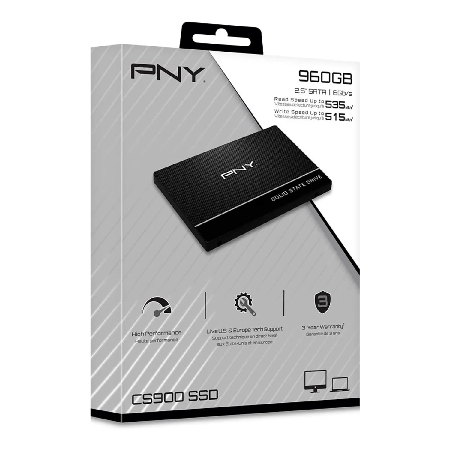 SSD PNY CS900 960GB 2.5" SATA 3 - SSD7CS900-960