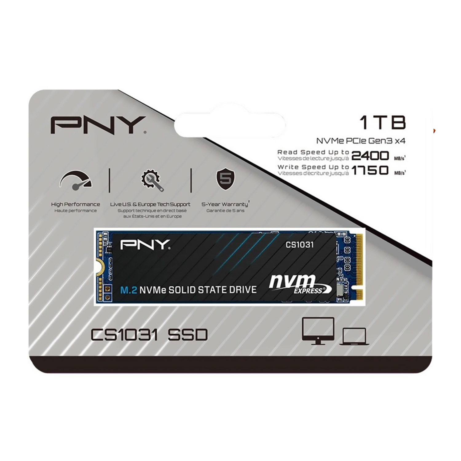 SSD PNY M.2 1TB CS1031 NVMe - (M280CS1031-1TB-CL)
