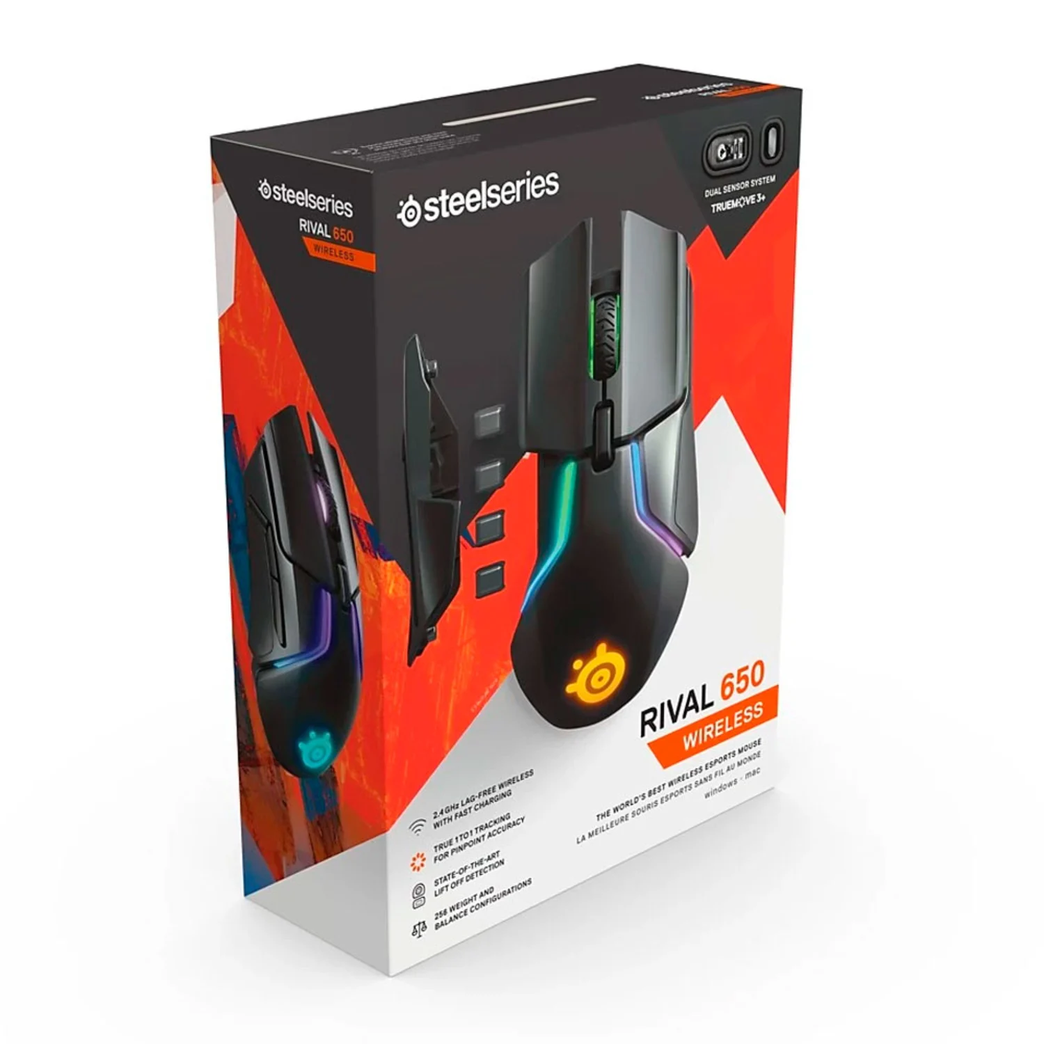 Mouse Steelseries Rival 650 Wireless - Preto (62456)