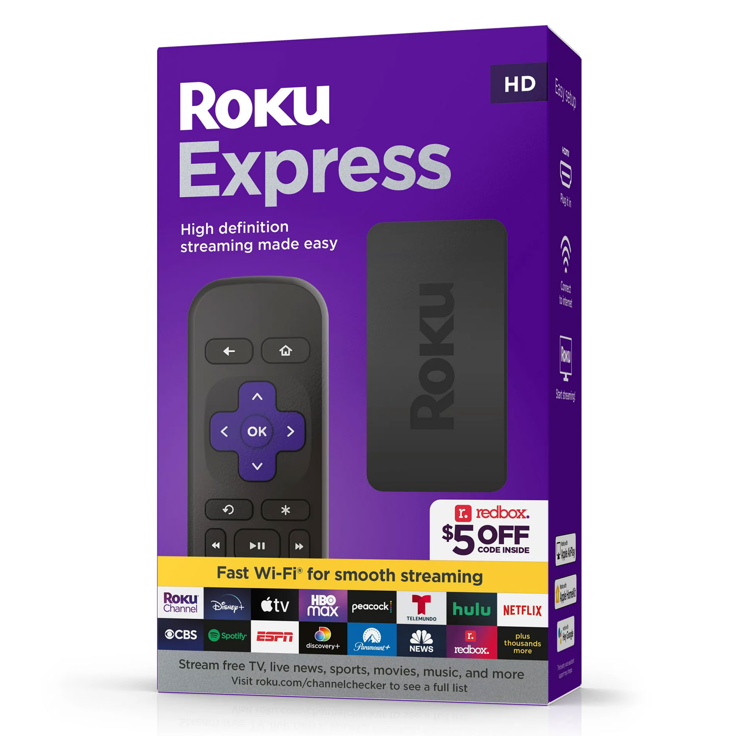 Media Player Roku Express HD Streaming / HDMI / WiFi - Preto (3960RW)