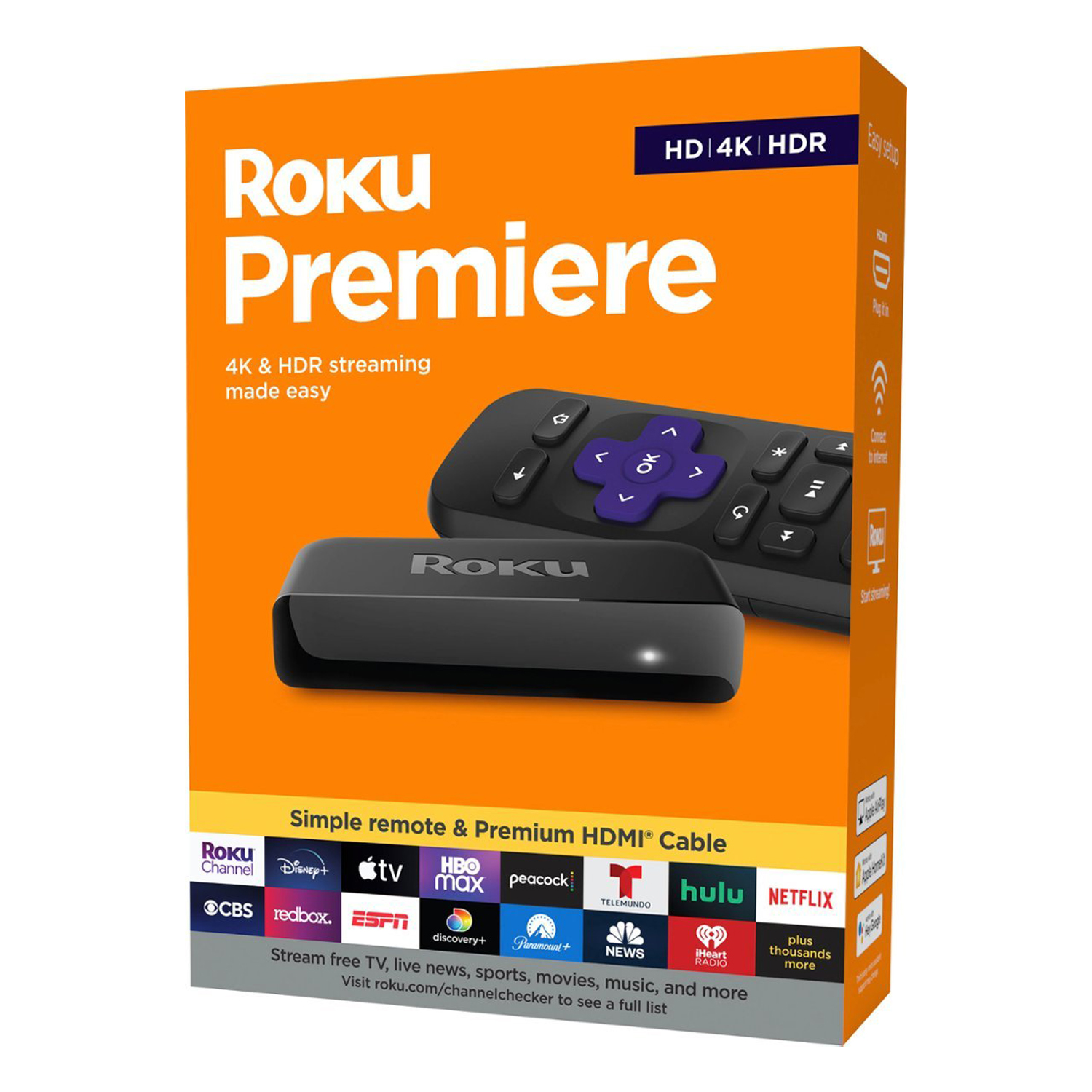 Media Player Roku Premiere 4K Streaming - (3960RW)