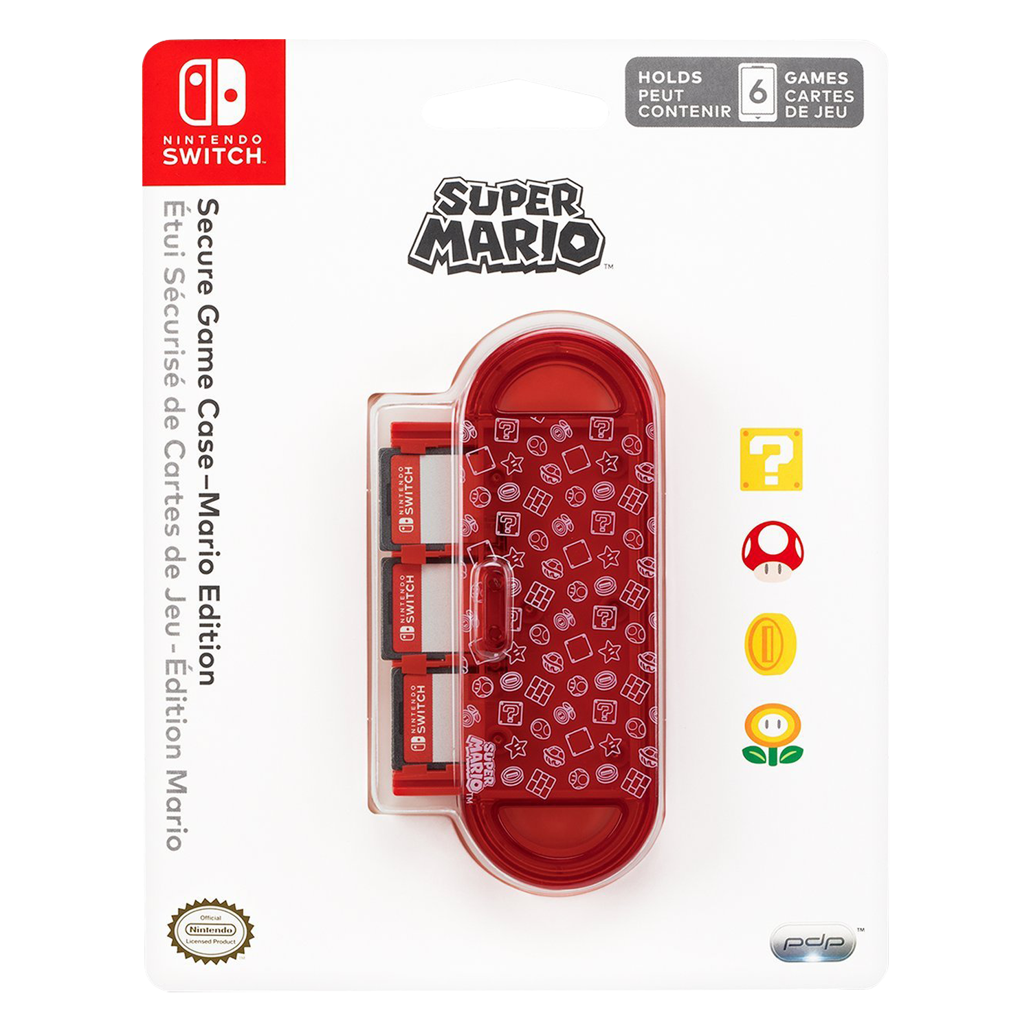Case Protetor Game Card 6 Mario Edition para Nintendo Switch - (1012)