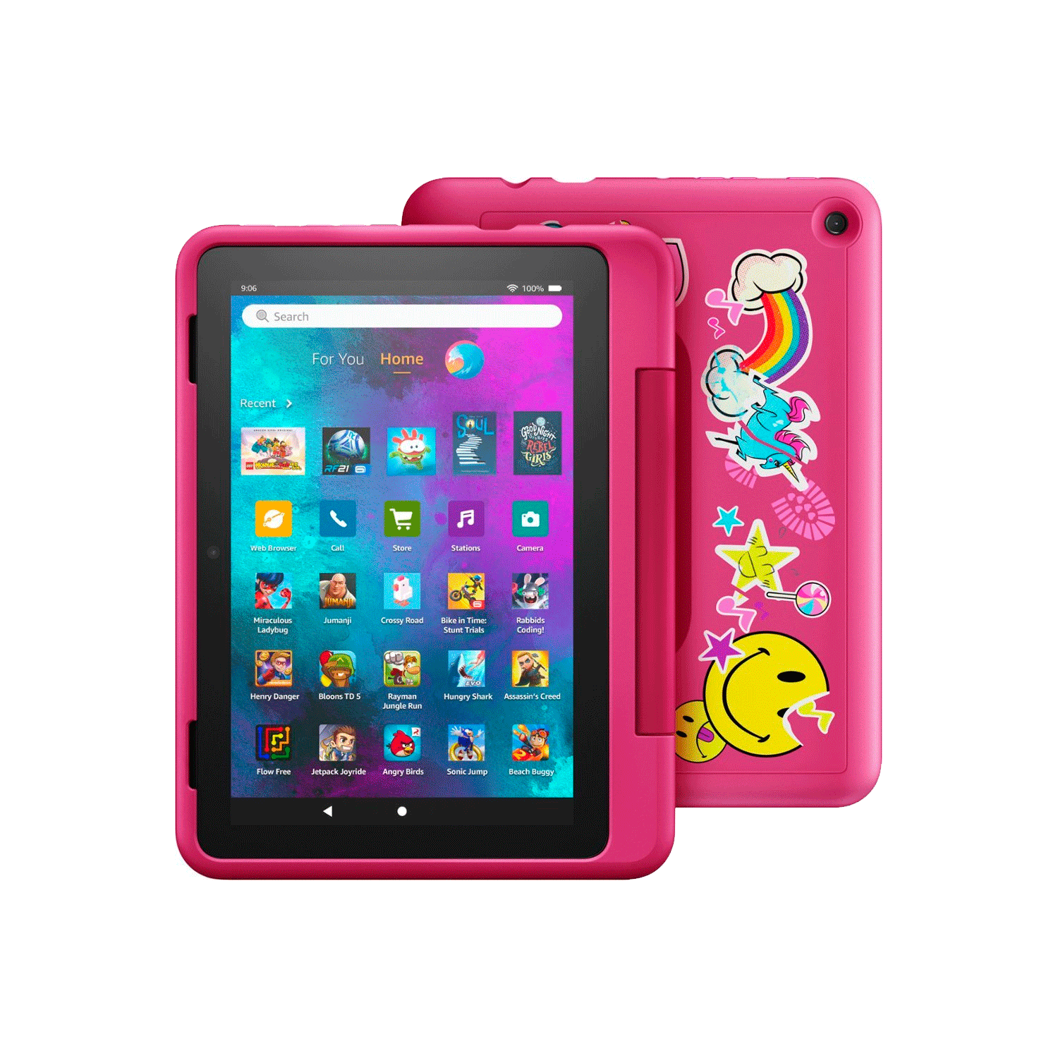 Tablet Amazon Fire HD 8 Kids Pro 2022 Tela 8" 32GB - Rainbow Universe Roxo