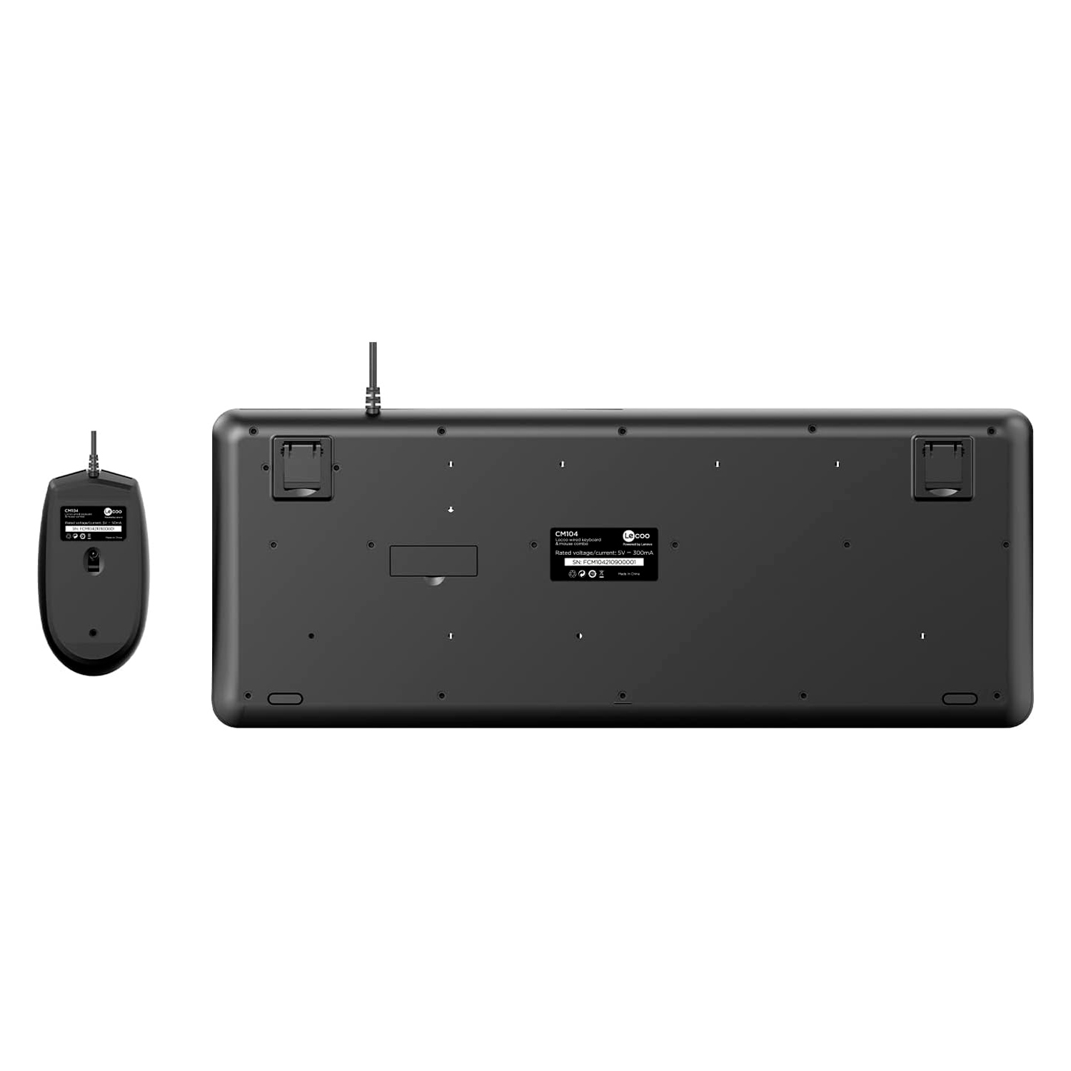 Kit Teclado e Mouse Lenovo CM104 Wired - Preto