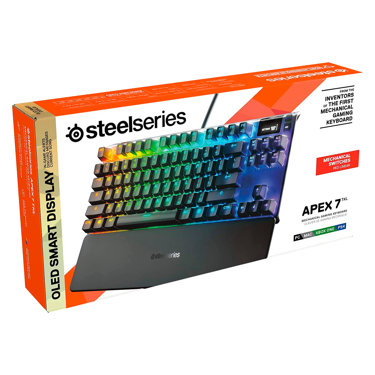 Teclado Gamer SteelSeries Apex 7 TKL / Switch Blue (64758)