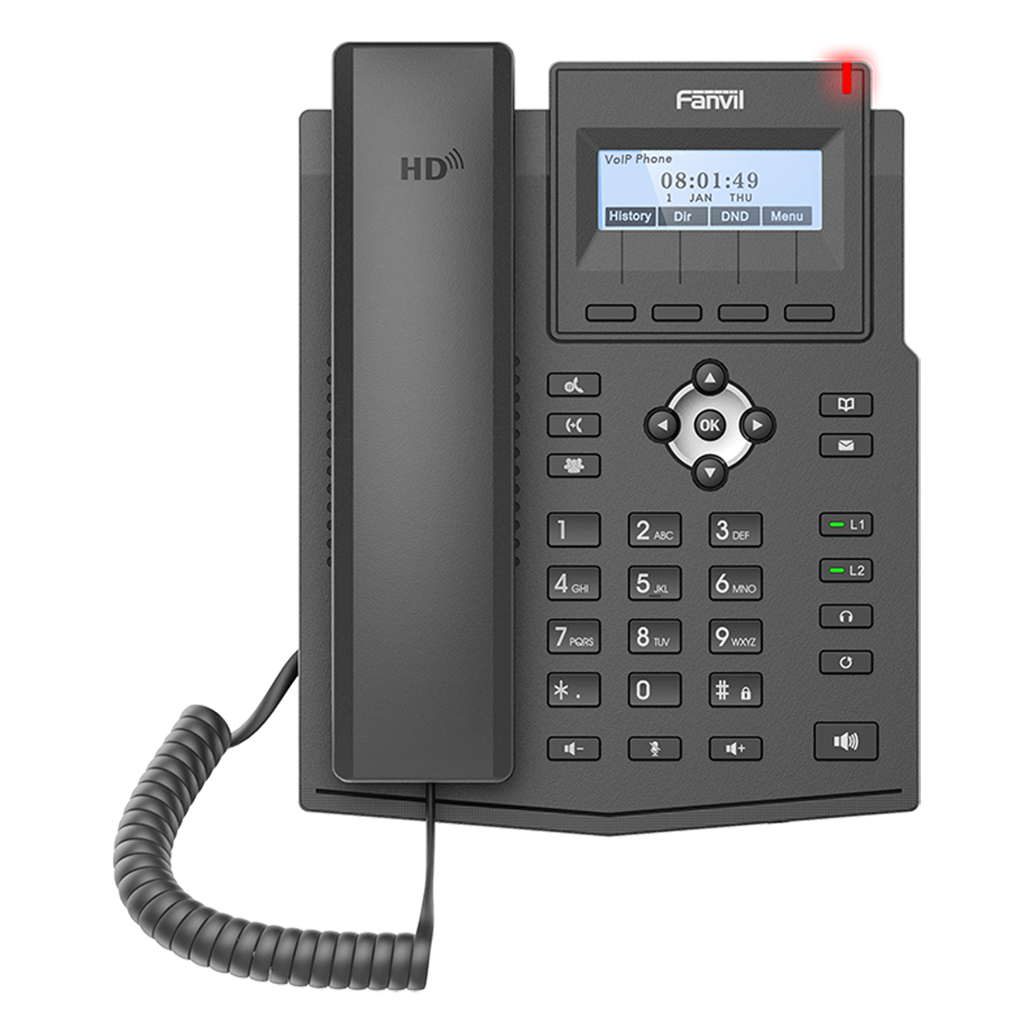 Telefone Fanvil X1SP IP 2 Linhas SIP LED EHS POE K - Preto