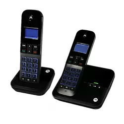 Telefone Motorola M4000CE-2 2 Bases / Com Bina / Bivolt - Preto