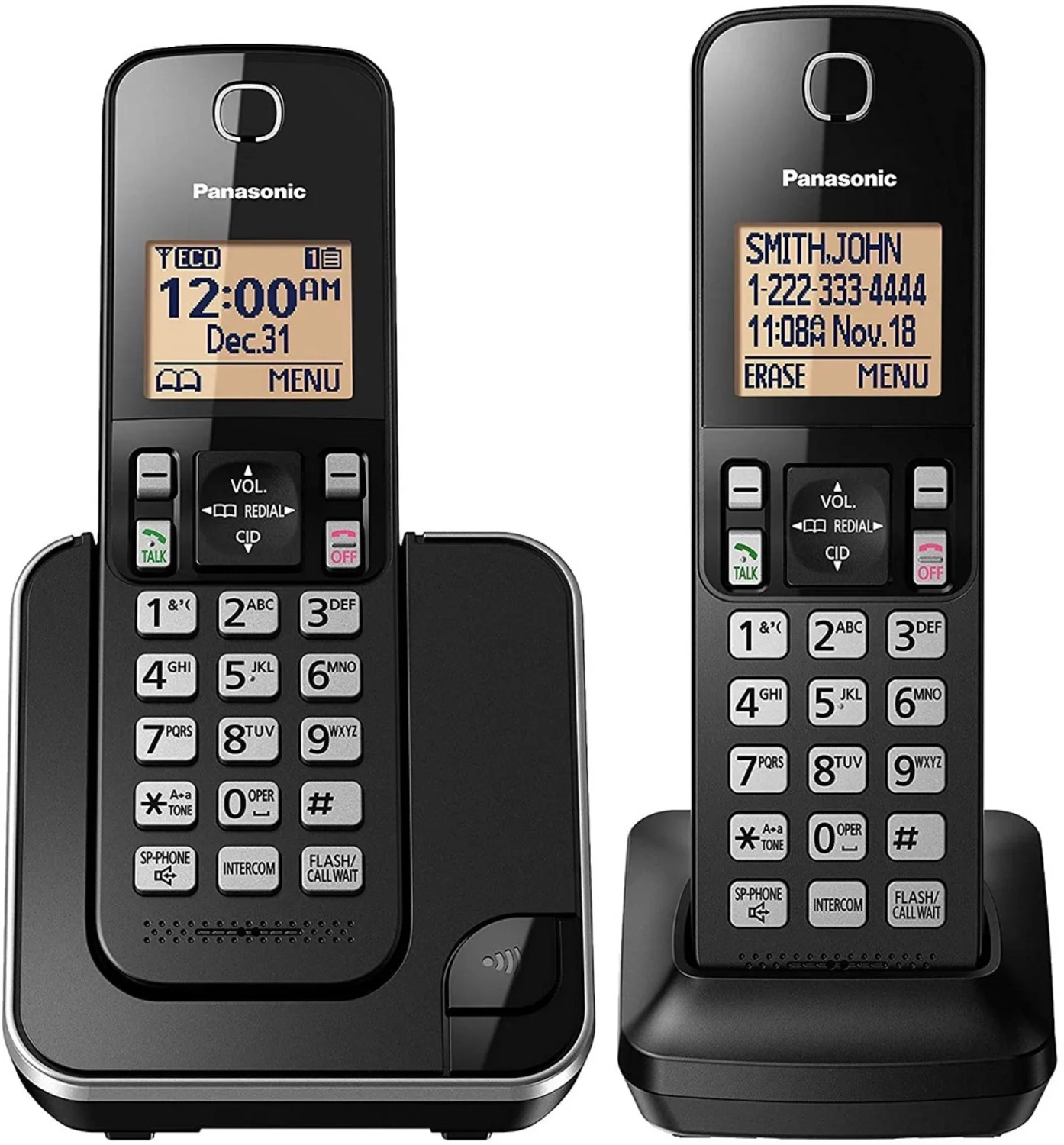 Telefone Panasonic KXT-GC352LAB 2 Bases/ Sem Fio/ 110v - Preto