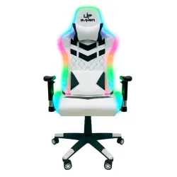 Cadeira Gamer UP Gamer UP-2020 RGB / Com controle - Branco e preto