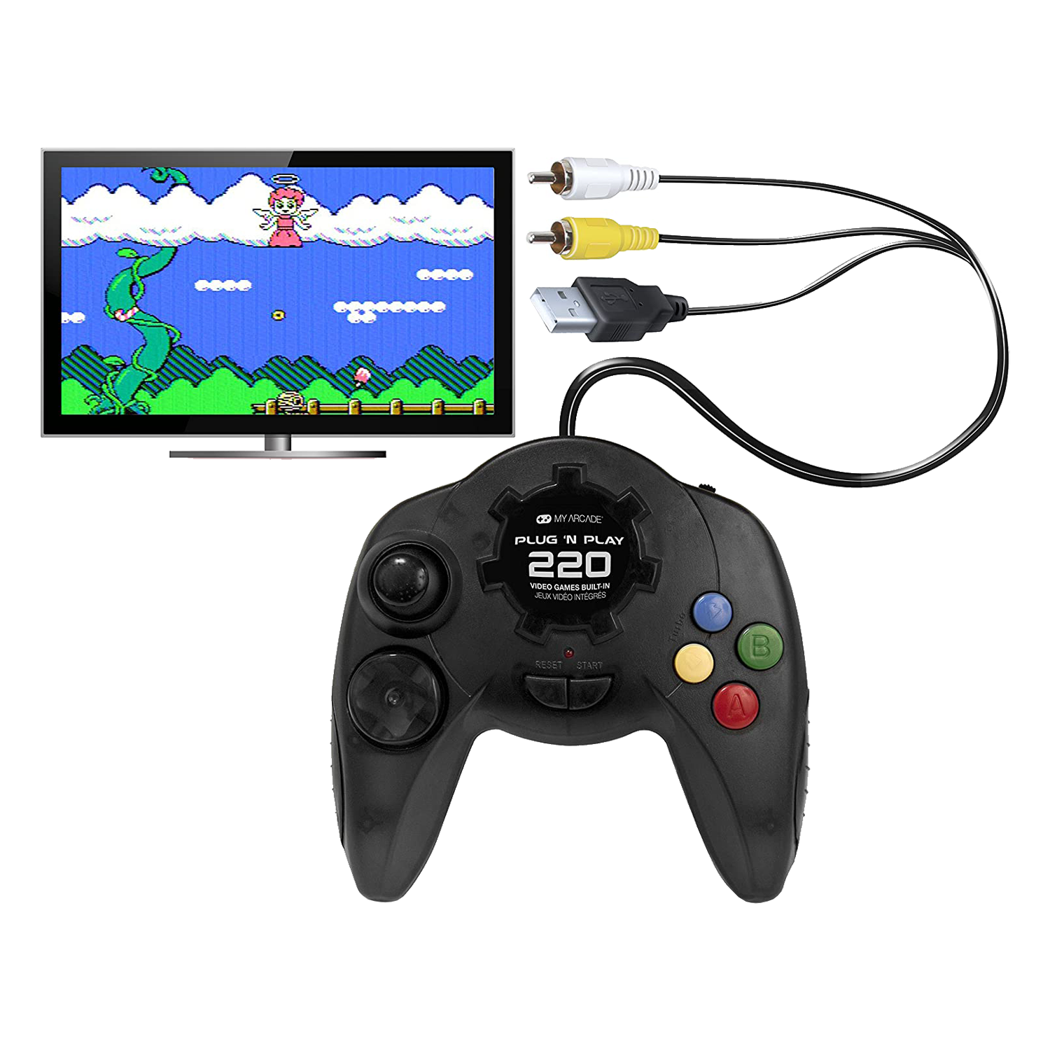 Console Dreamgear My Arcade Plug N' Play 220 Jogos - Preto