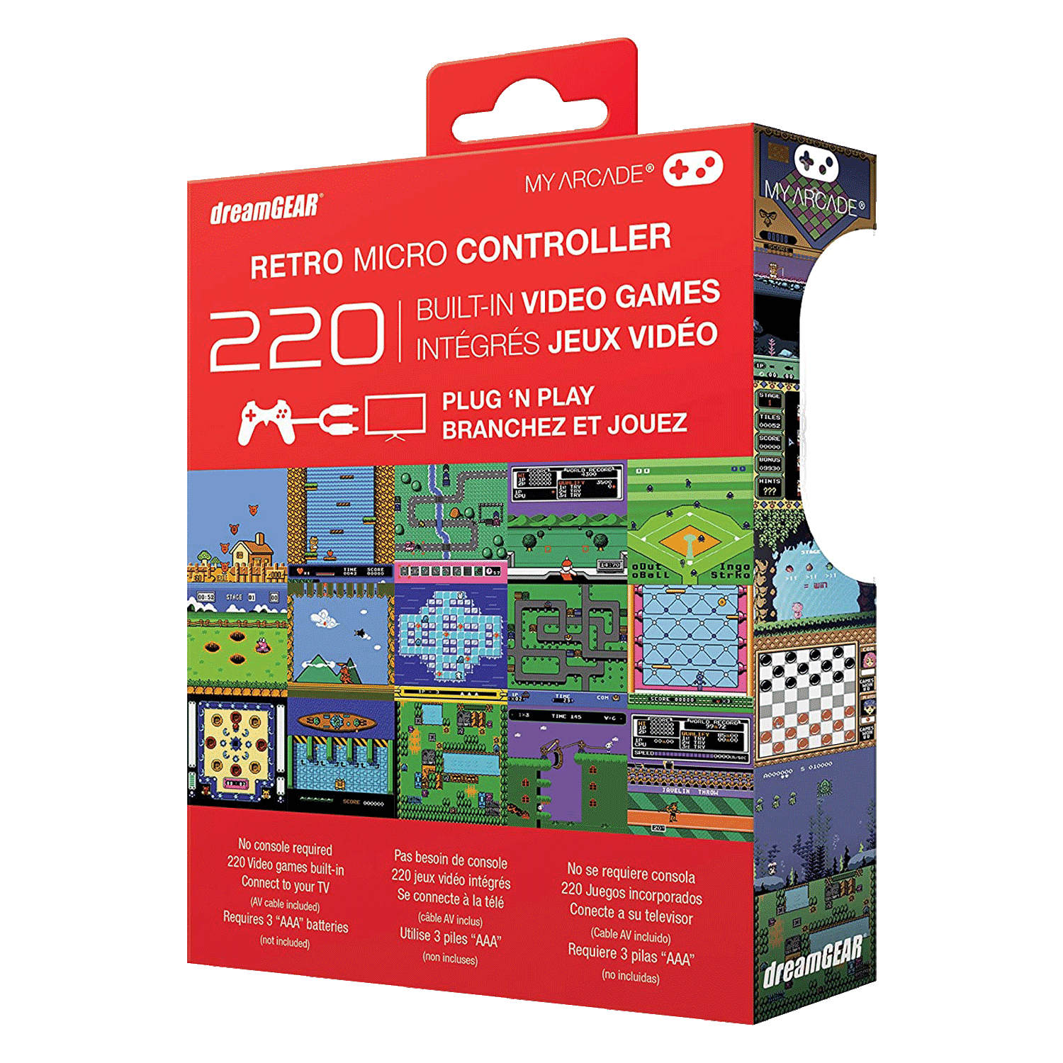 Console Dreamgear My Arcade Retro Micro CTLR 220 Jogos - Vermelho
