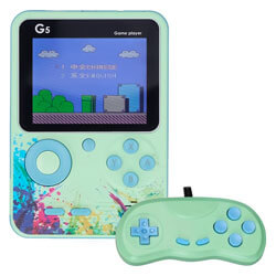 CONSOLE GAME BOY GAME BOX G5 500 JOGOS TELA HD 3.0" GREEN/BLUE