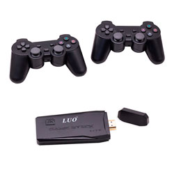 Console Lite Game Stick 4K 1000 Jogos 2 Controles - Preto (Sem Garantia)