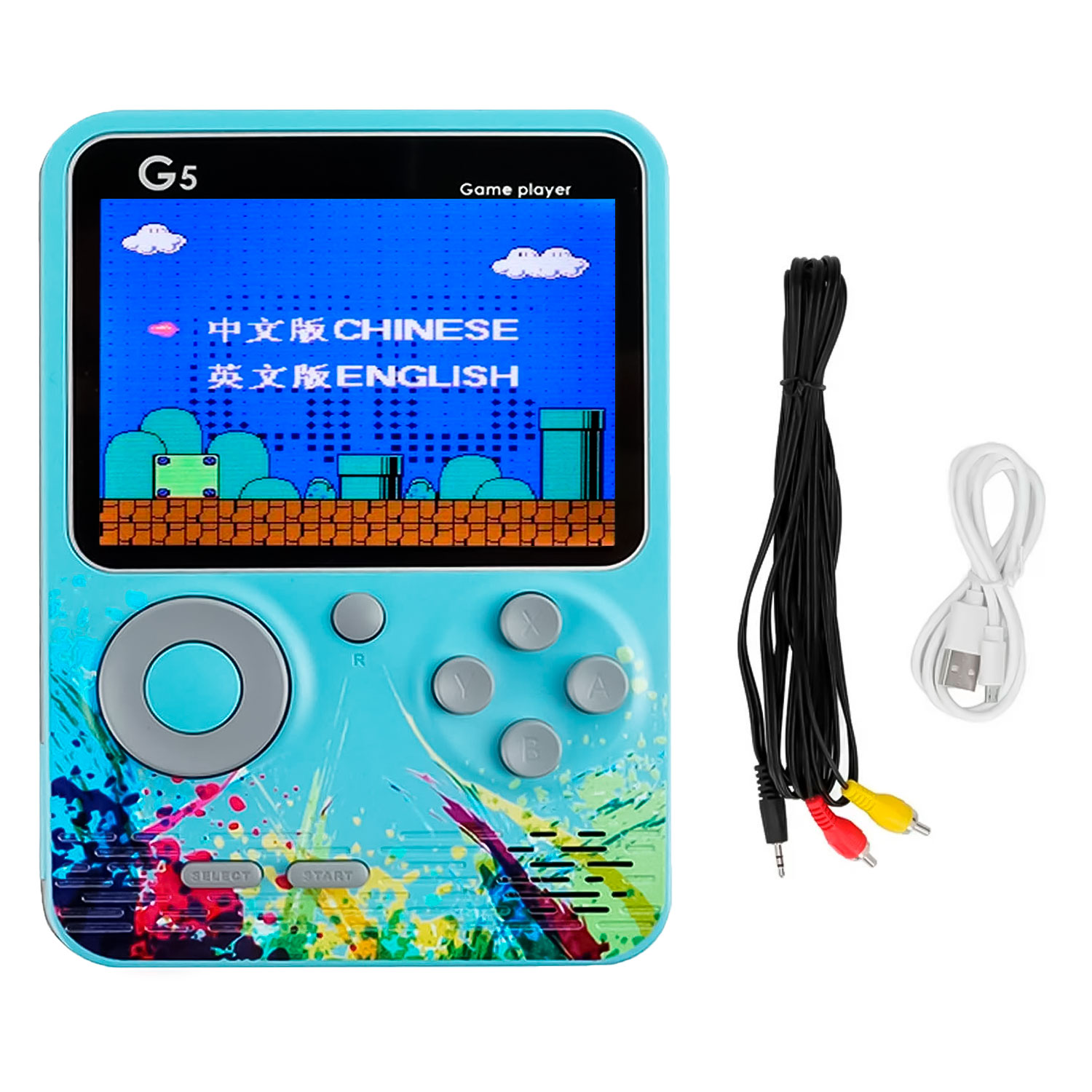 Console Portátil Game Boy Game Box G5 500 Jogos - Azul