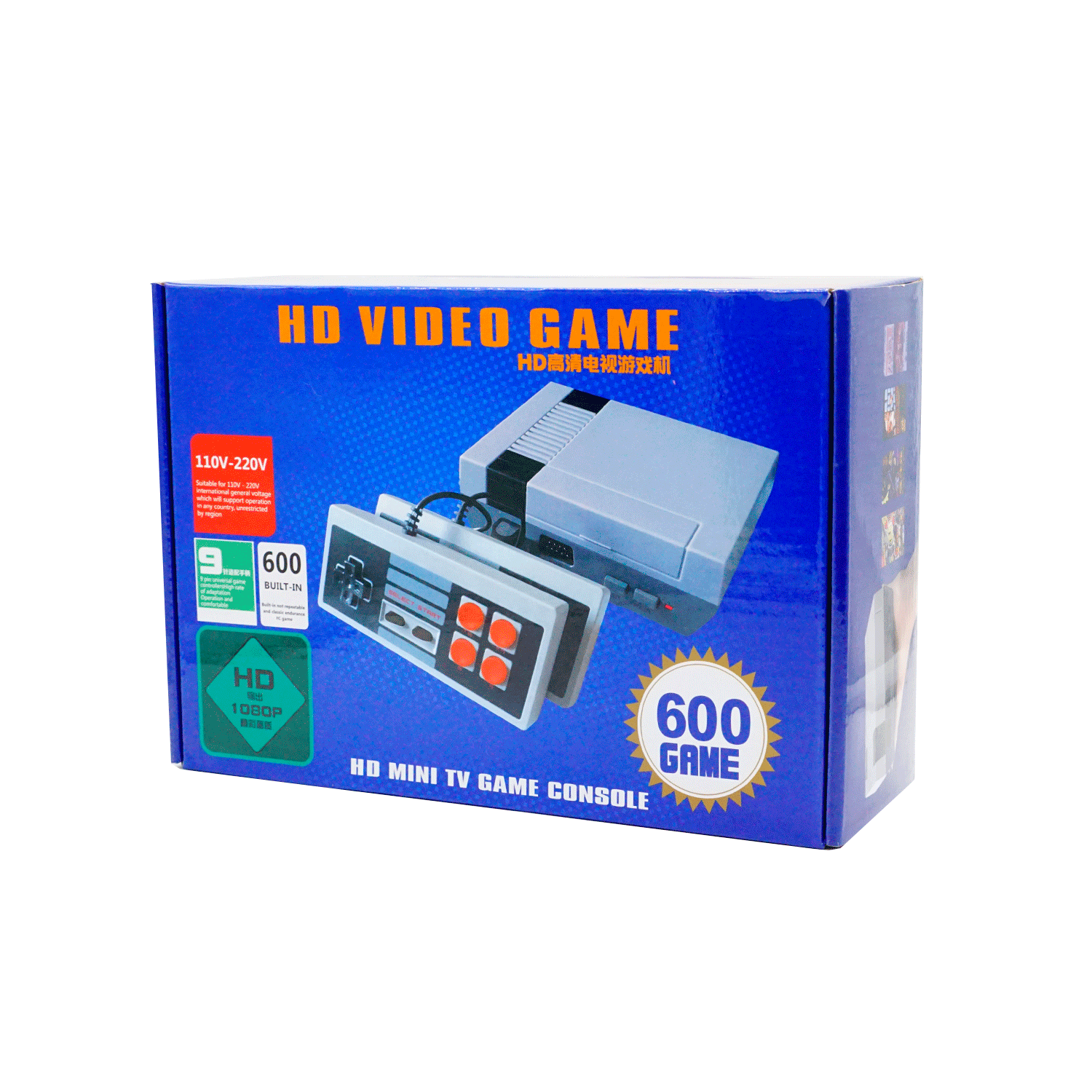 Mini Console Game 600 Jogos HD Video / HDMI 1080 110 / 220V