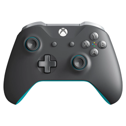 Controle Microsoft S Grooby para Xbox One  - Cinza / Azul (Sem Caixa)
