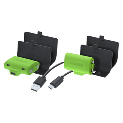 Bateria Recarregável Dreamgear Charger Kit para Xbox Series X/S + Cabo - Verde (2 unidades)