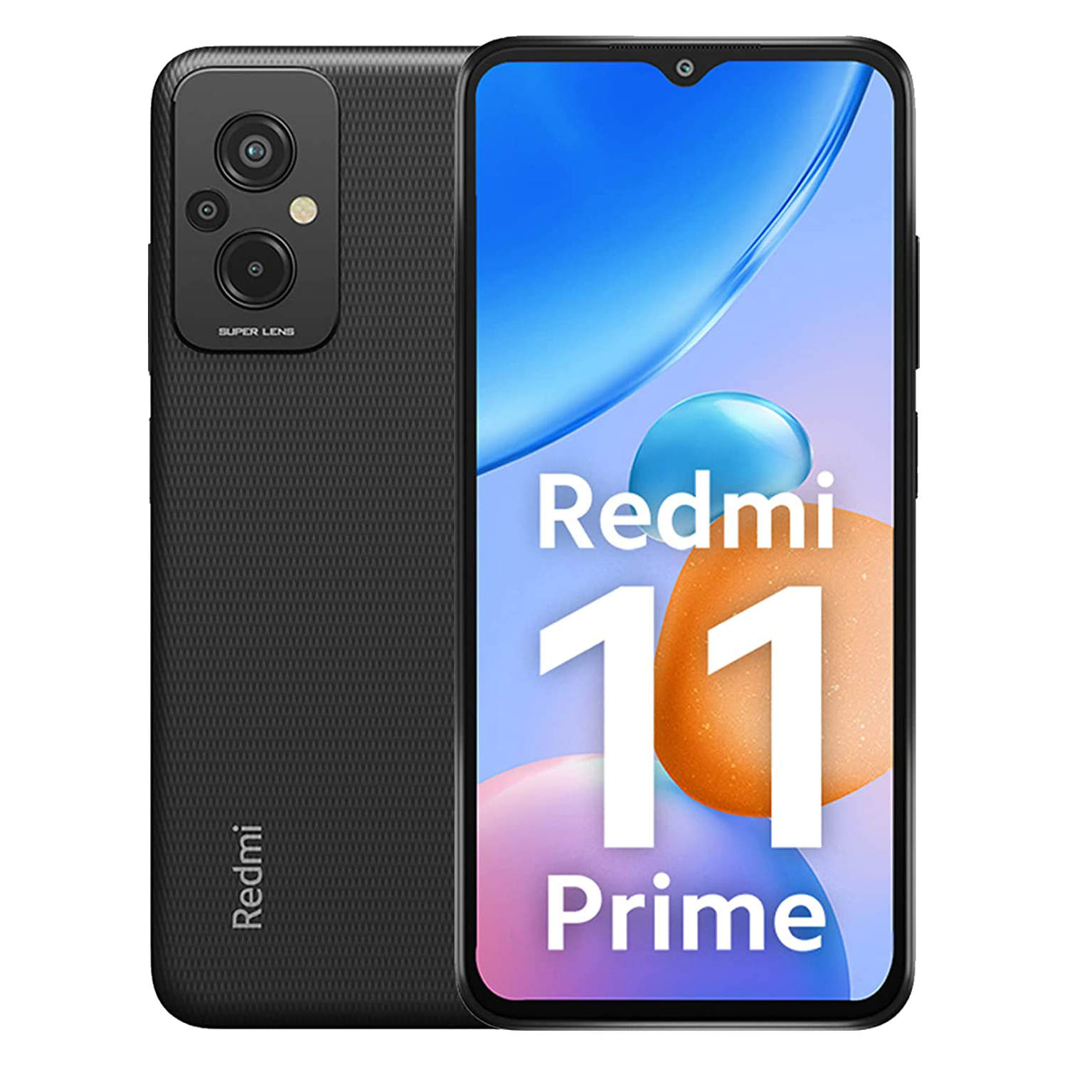 Celular Xiaomi Redmi 11 Prime Dual SIM / 4GB RAM / 64GB / Tela 6.5" / Câmeras 50MP+2MP+2MP e 8MP - Preto (Índia)